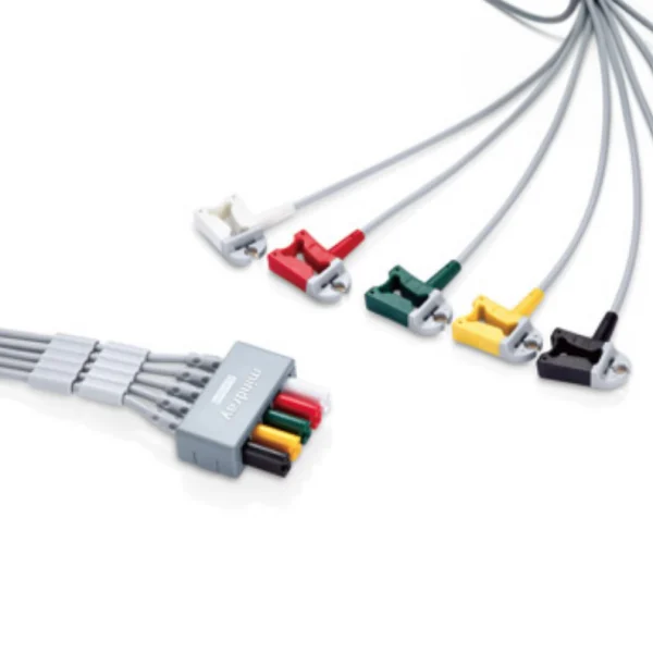 Провода ЭКГ, 5 отведений, зажим, взрослый, TPU, IEC, 0,6 м/1 м